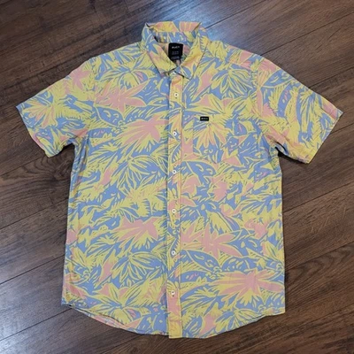 Camisa RVCA Para Hombres Con Botones Multicolor M Calce Regular Sanderson Floral SS Pastel Foto 1 de 4