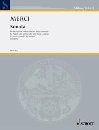 Sonate 4 G Op.3 Luigi Merci Book [Softcover] Bassoon and Piano Schott Music Lond - Image 1 of 4