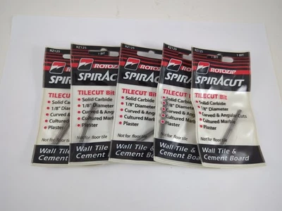Rotozip Tilecut 1/8 In. Carbide Zip Bit (5-Pack) TC Rotozip Spiracut - Image 1 of 3