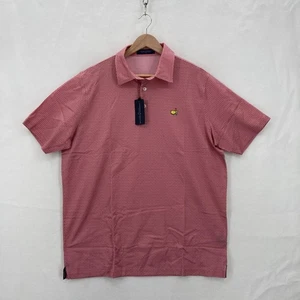 Camisa Polo Masters Clubhouse Collection Para Hombre Grande Rosa Hecha en Italia Estampado de Golf - Imagen 1 de 13