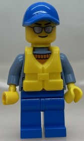 LEGO&reg; - Minifigure Coast Guard City Rescue Boat Pilot Set 60168 Sailboat - cty0824
