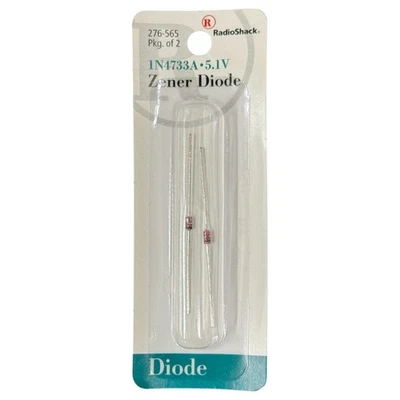 Diodos Zener Radio Shack 276-565 1 vatio IN4733A 5,1 V 48mA (paquete de 2) Foto 1 de 2