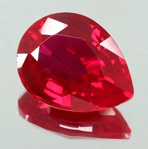 11x8 MM Natural Flawless Mozambique Red Ruby Loose Pear Cut Gemstone 5.45 Ct - Picture 1 of 7