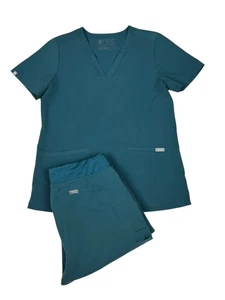 Figs Technical Collection Peeling-Set Damen Small Top türkis Medium Unterteil LESEN - Bild 1 von 15