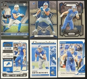 6 Card Football Lot Aidan Hutchinson Detroit Lions Rookie RC, Prizm, Mosaic & + - Picture 1 of 6