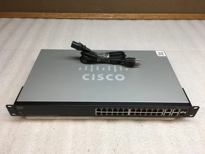 Cisco Small Business SF300-24P 24-Port 10/100 PoE Managed Network Switch - Image 1 of 4
