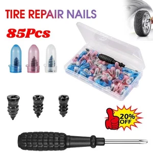 85Pcs Tyre Repair Kit Screw Rubber Nail with Screwdriver Car Puncture Repair - Picture 1 of 10
