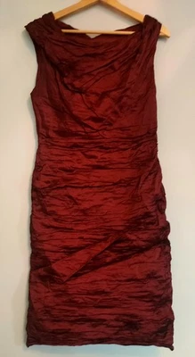 Phase Eight ladies Red midi dress size 14  party cocktail dress Christmas  - Image 1 of 4