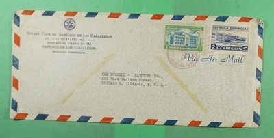 DR WHO 1954 REPÚBLICA DOMINICANA SANTIAGO CORREO AÉREO A EE. UU. m24776 Foto 1 de 2