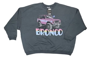 Grayson Threads Ford Bronco Licensed 3X Plus Fleece Women's Sweatshirt NWT Grey - Picture 1 of 2