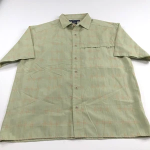 ExOfficio Large Outdoor Camp Hiking Fishing Trek Trail Button SS Vented Shirt - Picture 1 of 6