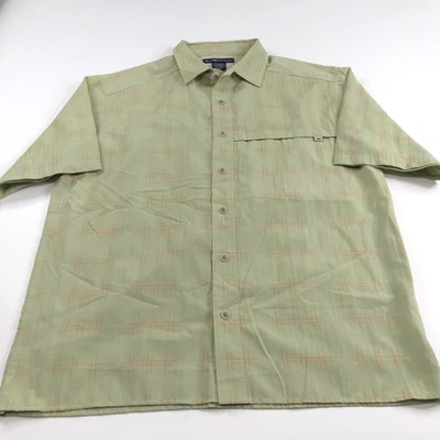 ExOfficio Large Outdoor Camp Hiking Fishing Trek Trail Button SS Vented Shirt - Image 1 of 4