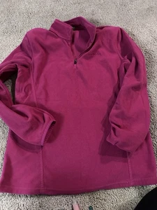 Eddie Bauer Magenta Damen Fleece Quarter Zip Pullover Medium - Bild 1 von 9