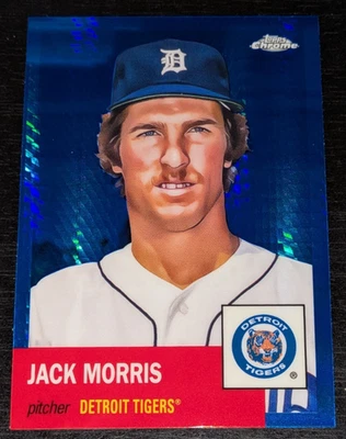 Jack Morris DET TIGERS 2022 Topps Chrome Platinum Anniversary #225 Blue PRISM - Image 1 of 3