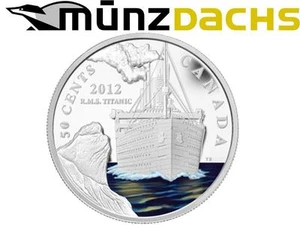 50 Cent RMS Titanic Silbermünze Kanada PP 2012 farbig ausverkauft - Bild 1 von 1