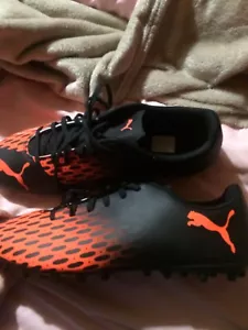 Puma football boots size 5 Spirit III MG -MULTI GROUND Black/Orange new boxed - Picture 1 of 12