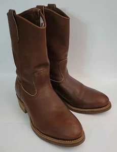 Vtg Red Wing 2265 Pecos Steel Toe Leather USA Nailseat Work Boots Men's 9.5 D - Picture 1 of 8