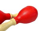 Vibrant Maracas with Wooden Handle Durable Plastic Shell - 4 Colors