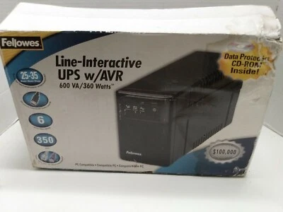 Fellowed Line-Interactive UPSW/AVR 600VA/360 Watts,New(open Box) - Image 1 of 4