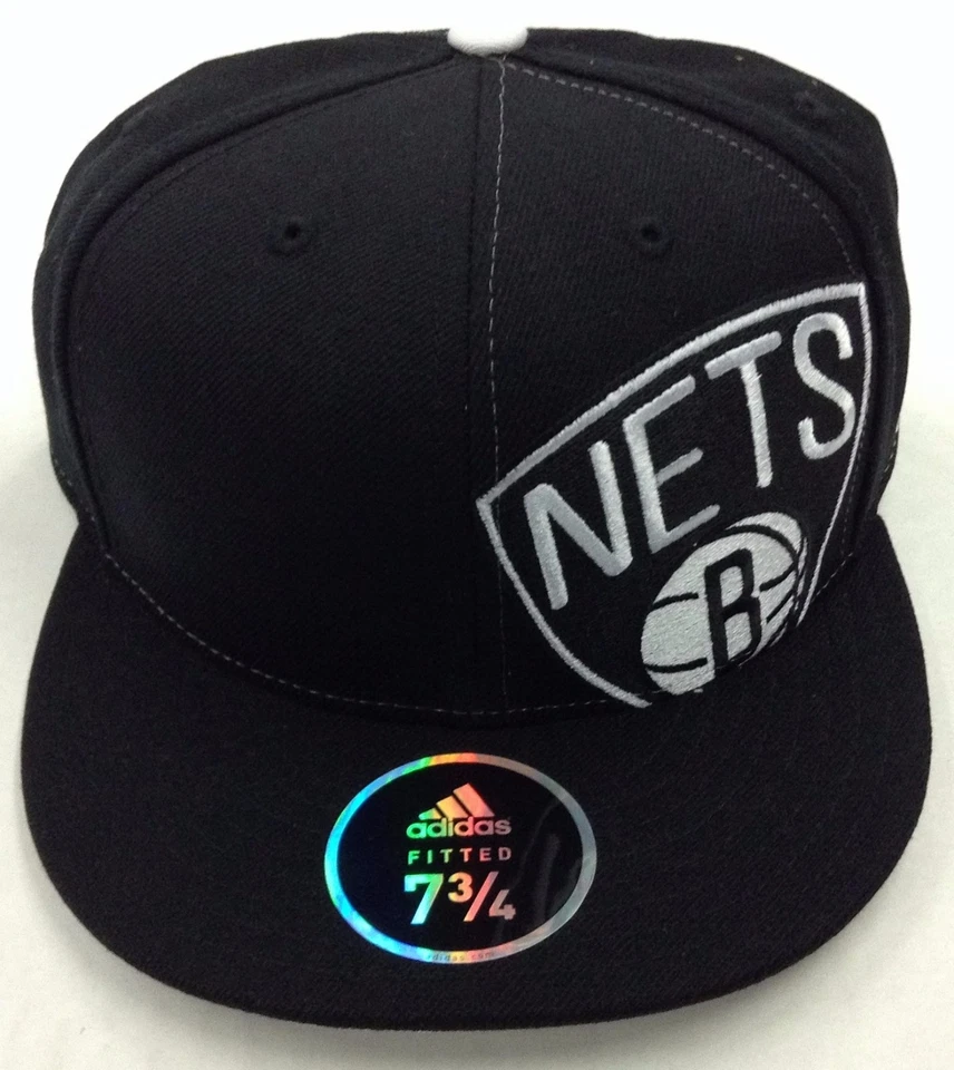 NBA Brooklyn NETS Adidas Adult Structured Fitted Hat (Size 7 5/8)