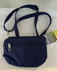 Travelon Anti-Theft Metro Convertible Small Crossbody Bag/Waist Pack NWT, Blue - Picture 1 of 11