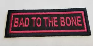 "BAD TO THE BONE Burgandy Patch ca. 1,75x3,75" - Bild 1 von 2