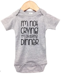 hungry baby shirt feed the baby one piece infant funny bodysuit baby wants food - Picture 1 of 1