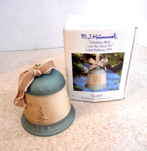 Hummel Christmas Bell Ornament 1991 3rd Edition IN ORIGINAL BOX - Picture 1 of 7
