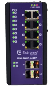Extreme Network 8-Ports POE+ GigaBit Switch 16804 ISW 8GbP 4-SFP - Picture 1 of 5