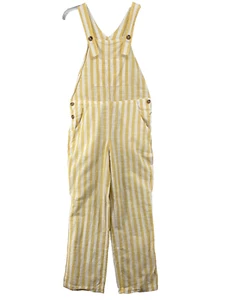 Mono para mujer Urban Outfitters talla S amarillo a rayas algodón babero mono - Imagen 1 de 13