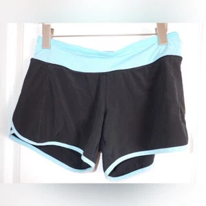 Lululemon Turbo Run Short schwarz/engelblau/tonka Streifen winkelblau (2012) Gr. 6 - Bild 1 von 11