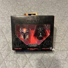 Star Wars Black Titanium Series Sabine Wren & Darth Vader Helmets 08 Brand New