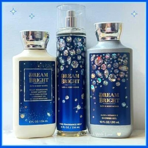 Bath & Body Works DREAM BRIGHT - 3-teiliges festliches GESCHENKSET volle Größe Urlaub Posten - Bild 1 von 1