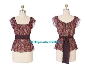 Blusa Anthropologie Odille Seda "Streetlight Top" 6 - Imagen 1 de 1