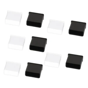 10Pcs Black Clear Plastic USB A Male Anti-Dust Cap Cover Protector - Photo 1/4