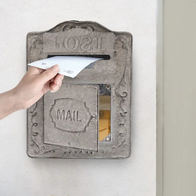 Antica cassetta delle lettere vintage arredo casa montata a parete gioielli - Immagine 1 di 4