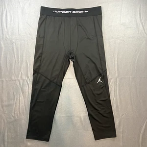 Jordan Sport Compression Tights - Youth XL Black with Pockets & Jumpman Logo - Picture 1 of 5