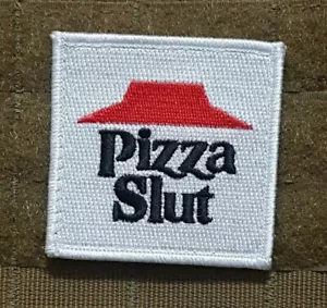 Pizza Slut Airsoft Gelsoft Military Veteran Morale Patch - Bild 1 von 2