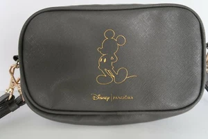Disney & Pandora Mickey Mouse gray small purse wristlet & shoulder strap - Picture 1 of 8
