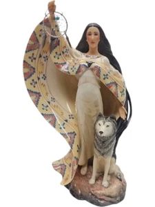 The Dreamcatcher JoAnne Bird Limited Edition Franklin Mint NO A1173 with Wolf - Picture 1 of 12
