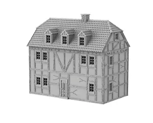 TIMBERED HOUSE D MAISON COLOMBAGES 3D PRINTED Décor Wargame Terrain Napoleon - Imagen 1 de 5