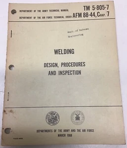 TM 5-805-7 Welding Design Procedures And Inspection March 1968 - Picture 1 of 12
