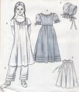 Girl's 3-6 EARLY AMERICAN COSTUME Little House Sew Pattern McCall's 4547 UNCUT - Picture 1 of 4