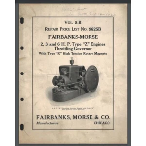 Fairbanks Morse 2, 3, and 6 HP "Z" Engines Part list for R Hi Tension Mag 11 pgs - Picture 1 of 1