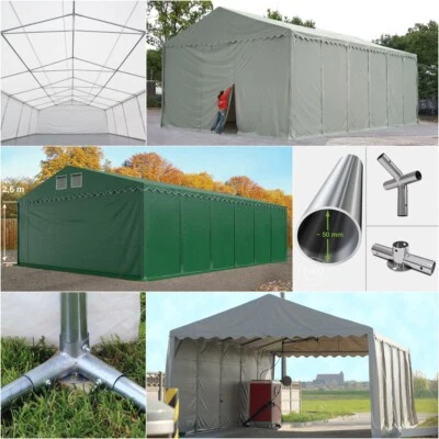 Lagerzelt 3x4-8x12 Zelthalle Weidezelt mit Bodenrahmen Zelt PVC 800 N - Bild 1 von 4