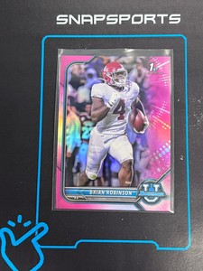 2022 Bowman University #48 Brian Robinson Pink Bowman 1st Rookie Refractor RC