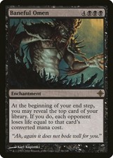 Baneful Omen Rise of the Eldrazi PLD Black Rare MAGIC GATHERING CARD ABUGames