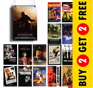 A3 A4 A5 SIZE OPTIONS: IMDB TOP 1to50 MOVIE POSTERS Print Film Cinema Wall Art - Picture 1 of 52