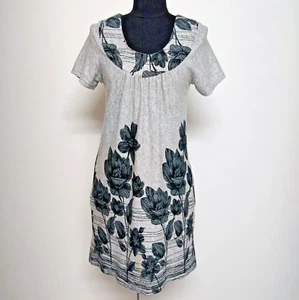 Women's Sweater dress grey floral size 10 knitted Acrilic/Lambswool blend - Picture 1 of 5