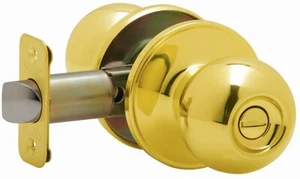 Schlage Bed Bath Knob Dexter by Schlage J40CNA605 Corona - Bright Brass Indoor - Picture 1 of 4
